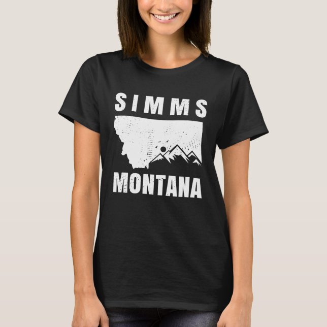 T-shirt Simms Montana MT Fishing And Hiking (Devant)