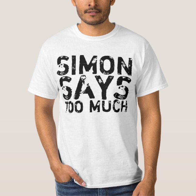 T-shirt Simon dit trop de chemise drôle (Devant)