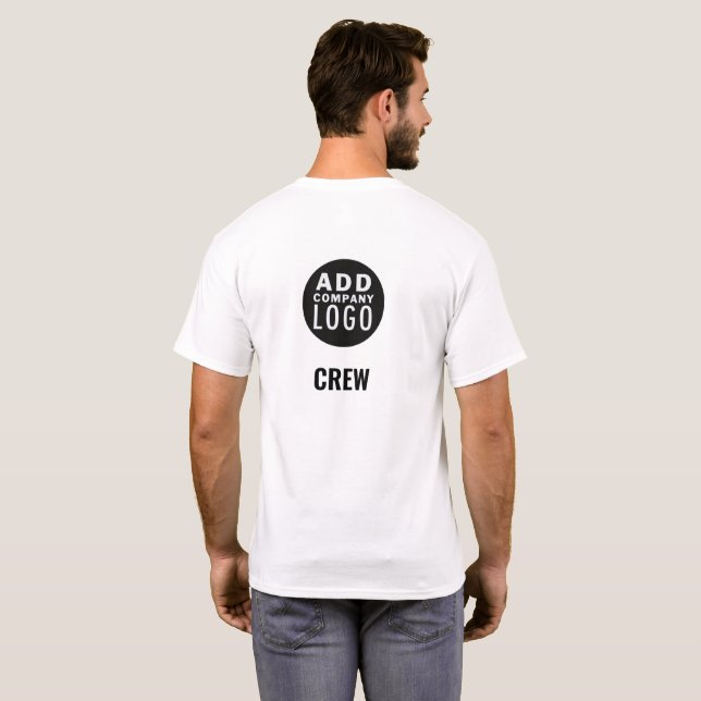 T-shirt Simple Ajouter votre propre logo Employé d'entrepr (Dos entier)