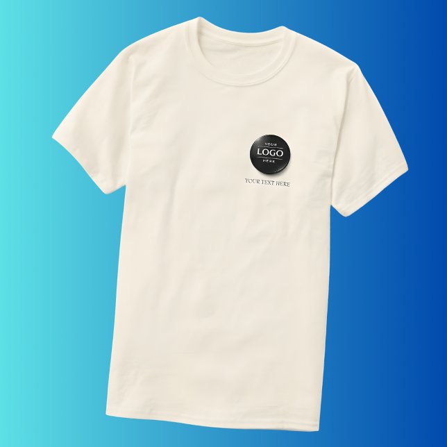 T-shirt simple avec logo et texte pour les entrepr (Créateur téléchargé)