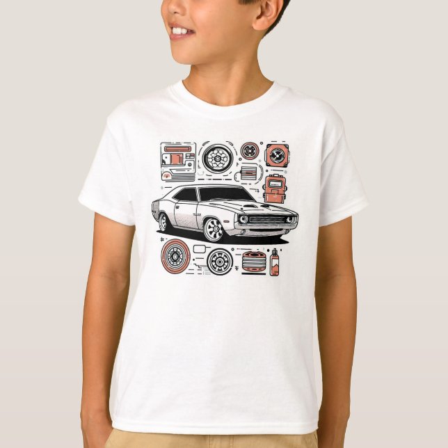 T-shirt Simple Car Graphic 003 (Devant)