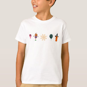 T-shirt Simple Citrouille d'Halloween face fantôme flippan