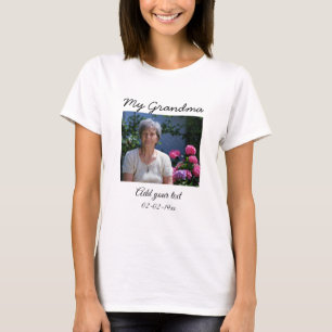 T-shirt simple couleur minime photo ma grand-mère texte a