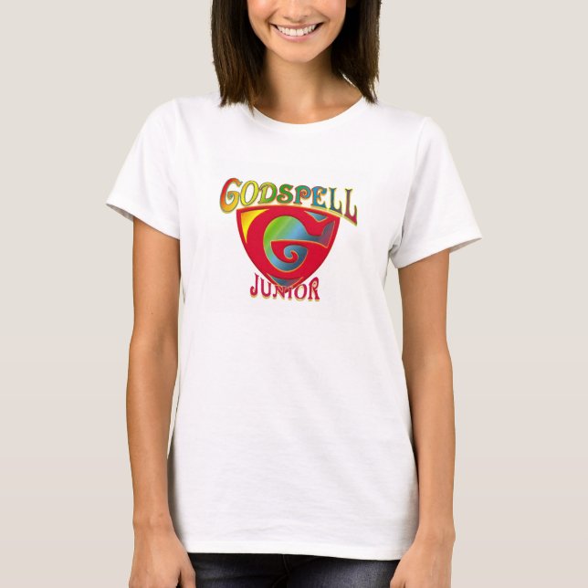 T-shirt simple de logo de "Jr. de Godspell" des (Devant)