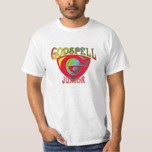 T-shirt simple de logo de "Jr. de Godspell" des