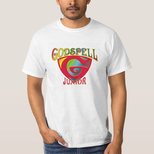 T-shirt simple de logo de "Jr. de Godspell" des (Devant)