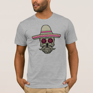 T-shirt Simple Dia de Muertos Skull avec la chemise du