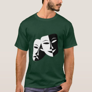 T-shirt Simple Drame Comedy Masques Agir