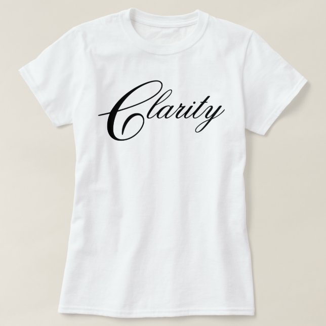 T-shirt Simple élégant chic Clarité script de méditation (Design devant)