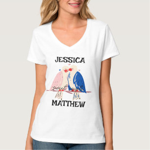 T-shirt simple et élégante valentine, sucrée pour couple