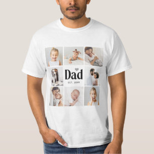 T-shirt Simple et moderne   Photo Collage pour papa