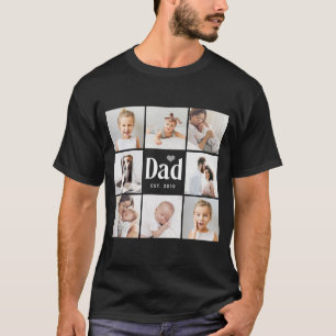 T-shirt Simple et moderne   Photo Collage pour papa