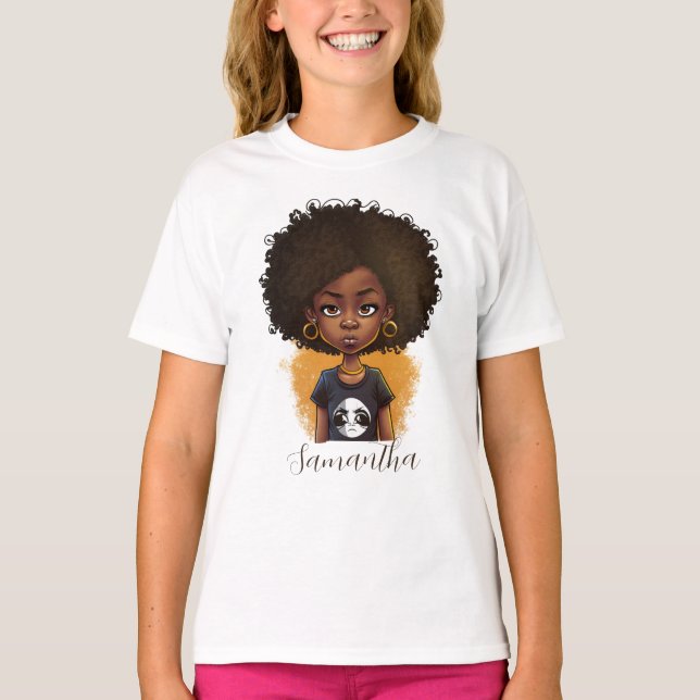 T-shirt Simple femme afro (Devant)