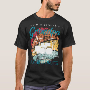 T-shirt Simple Grandpas Drumming Amour - Amusement amusant