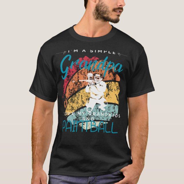 T-shirt Simple Grandpas Paintball Amusement - Tee de jeu p (Devant)