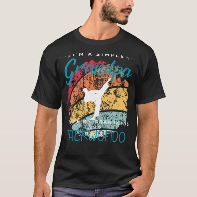 T-shirt Simple Grandpas Taekwondo Fun - Tee de jeu pour Gr (Devant)