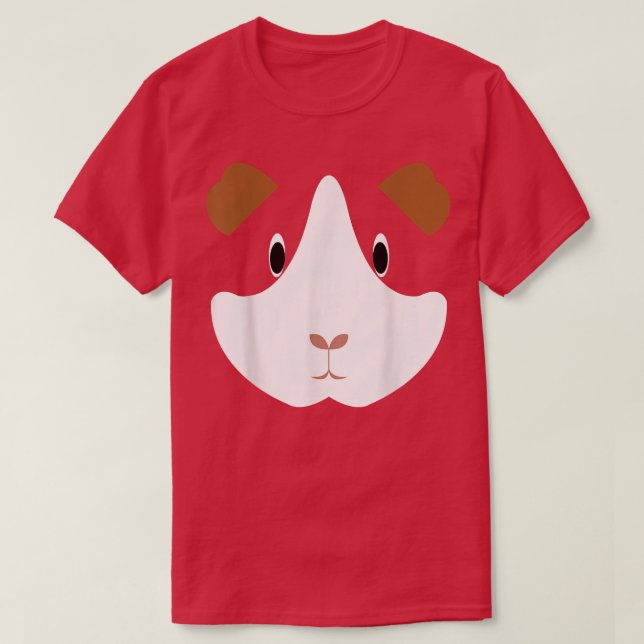 T-shirt Simple Guinea Pig Face Costume  (Design devant)