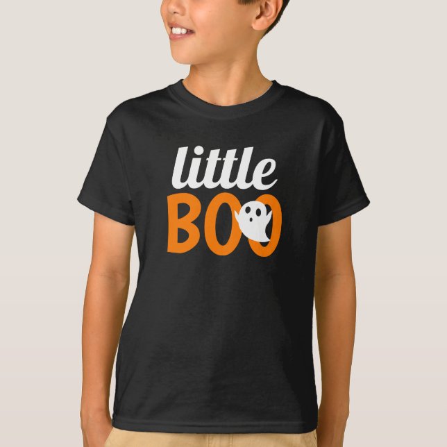 T-shirt Simple Halloween Petit Boom Fantôme Éffrayant (Devant)
