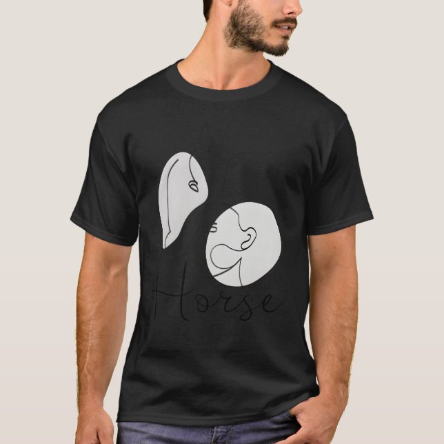 T-shirt Simple Horse Maman rétro (Devant)