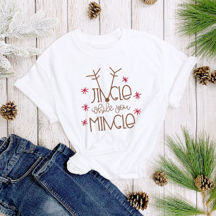T-shirt Simple Jingle pendant que vous mélangez Noël femme