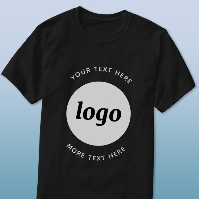 T-Shirt Simple Logo Avec Texte Commercial (Simple logo with text promotional business t-shirt)