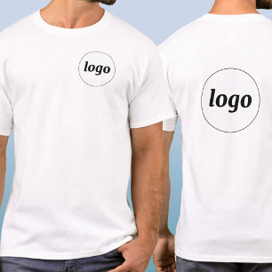 T-shirt Simple Logo Blason et Dos Entreprise Promotionnell