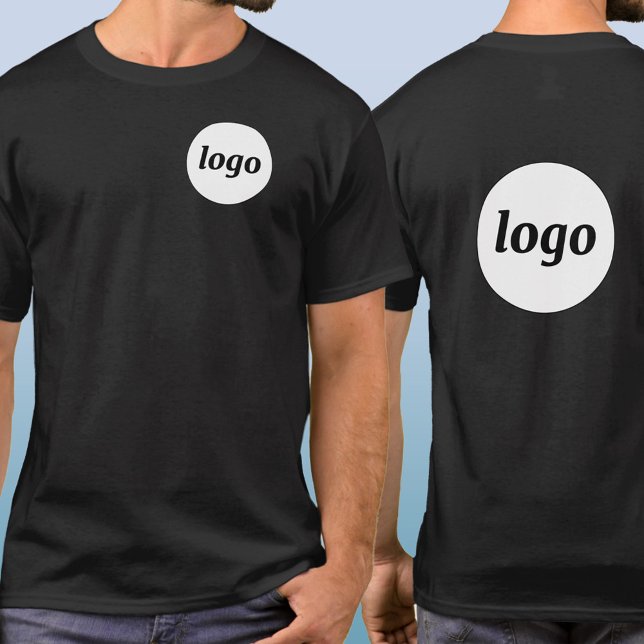 T-shirt Simple Logo Crest and Back Promotional Business (Simple logo crest and back print business branding promotional t-shirt)