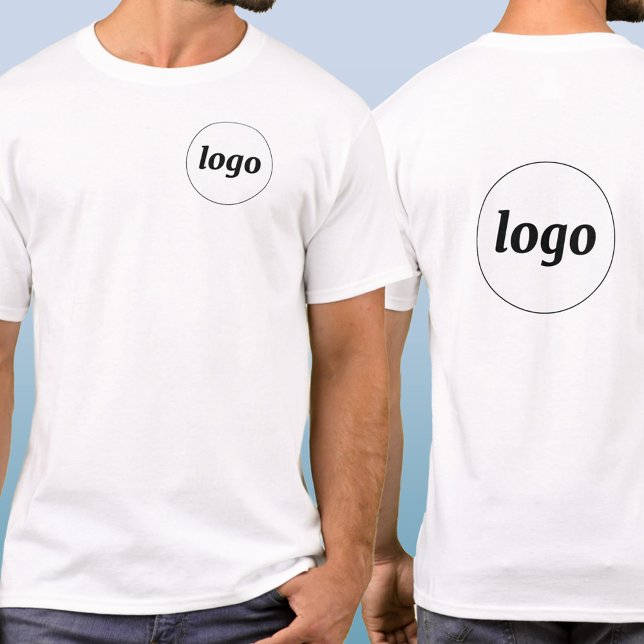 T-shirt Simple Logo Crest and Back Promotional Business (Simple logo crest and back print business branding promotional t-shirt)