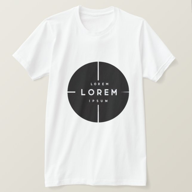 T-Shirt Simple Logo et Texte pour Entreprise – Min (Design devant)