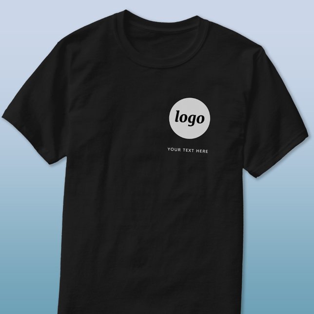T-Shirt simple logo et texte pour les entreprises (Simple logo with text crest promotional business t-shirt)