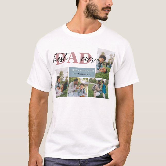 T-shirt Simple Meilleur Papa Jamais Fête des pères Papa 4  (Devant)