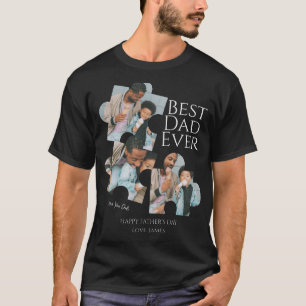 T-shirt Simple Meilleur Papa Jamais Puzzle Fête des pères 