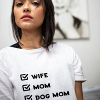 Simple mignonne Case à cocher Femme Maman Chien ma