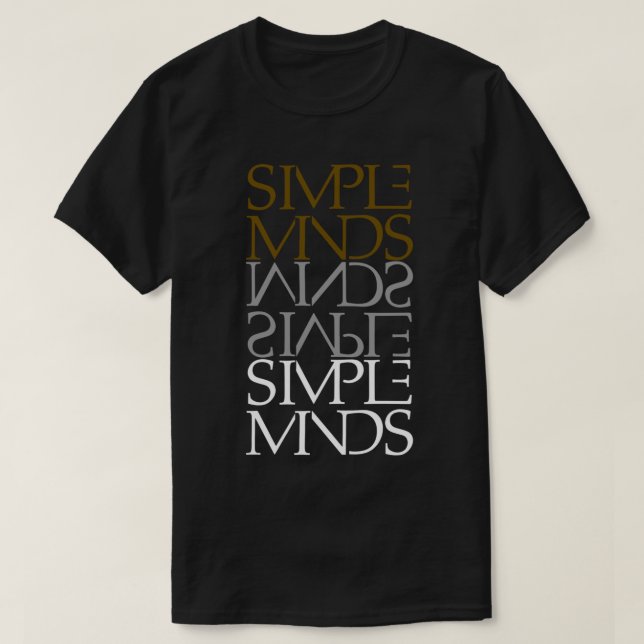 T-shirt Simple Minds Logo (White &amp; Gold) Classic T-Shi (Design devant)