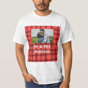T-shirt Simple minimaliste monsieur et madame ajoutez votr
