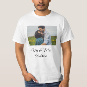T-shirt Simple minimaliste monsieur et madame ajoutez votr