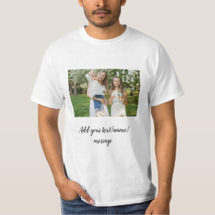 T-shirt simple minimum ajouter notre photo collage nom tex