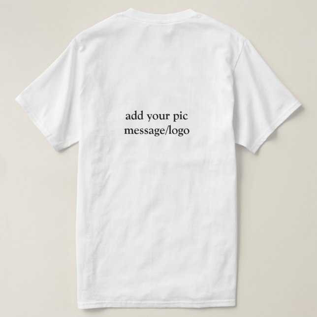 T-shirt simple minimum ajouter votre nom MONOGRAM GROOMSME (Design dos)