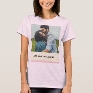 T-shirt simple minimum ajouter votre nom photo aquarelle h