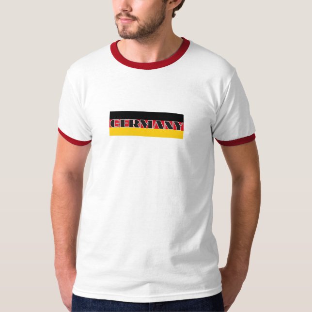 T-shirt Simple Modern Allemagne drapeau allemand Souvenir (Devant)