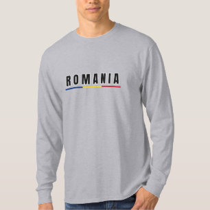T-shirt Simple Modern Romania Art Lettre Souvenir