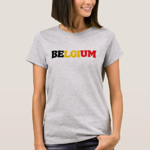 T-shirt Simple Moderne Belgique National Drapeau Vêtements