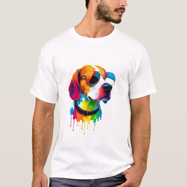 T-shirt simple, moderne et tendance avec nom d'ani (Devant)