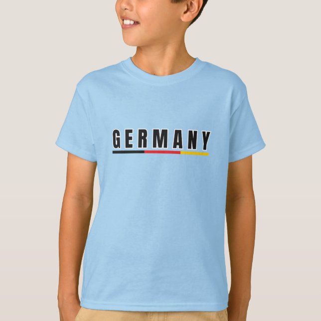 T-shirt Simple Moderne Germanie Allemagne Lettre d'art Sou (Devant)