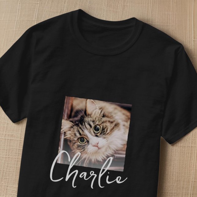 T-shirt Simple Moderne Grunge Insigne personnalisé Animaux (Créateur téléchargé)