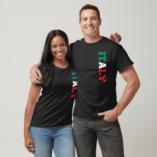 T-shirt Simple moderne Italie National Drapeau Vêtements