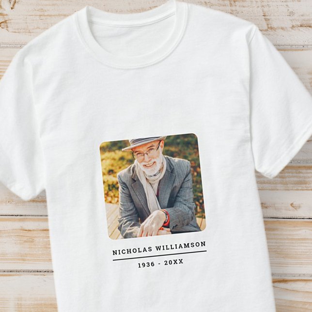 T-shirt Simple moderne souvenir photo personnalisée (Créateur téléchargé)