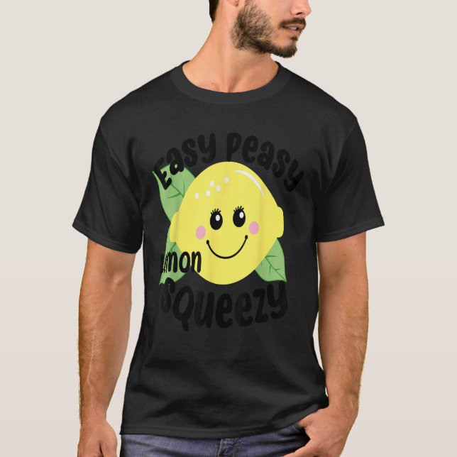 T-SHIRT SIMPLE PEASY LEMON SQUEEZY AMUSANT HEURE D'ÉTÉ LEM (Devant)