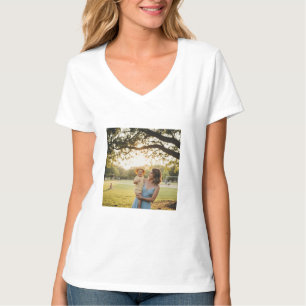 T-shirt simple personnalisé rose violet scintille ajouter