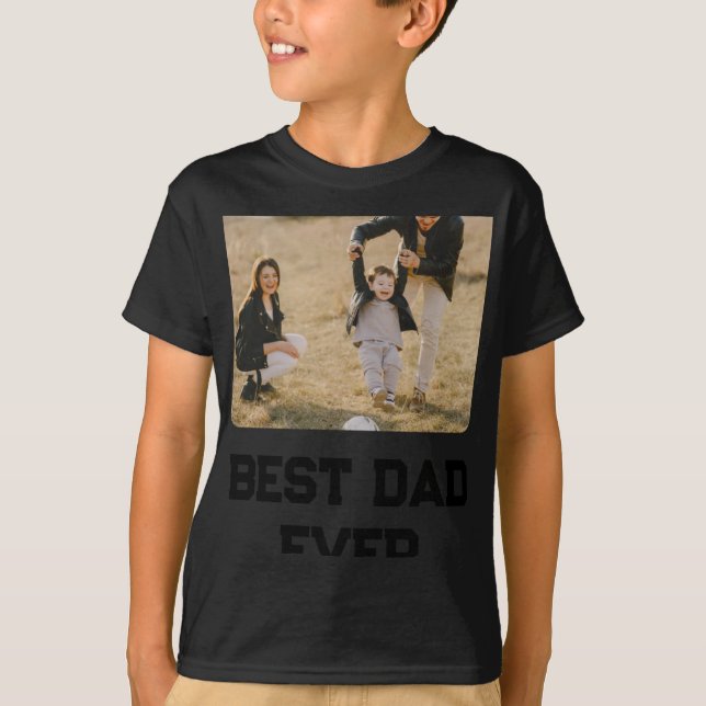 T-shirt Simple Photo Dad Ever Fathers Day Gift  (Devant)